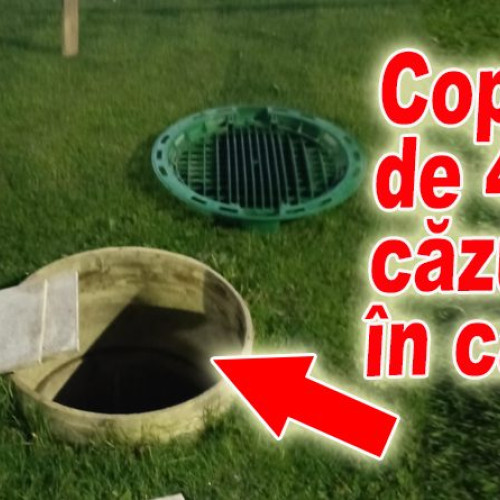 Un băiețel de patru ani a căzut într-un canal de ploaie