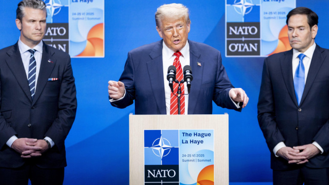 donald trump vorbește despre summitul NATO de la haga