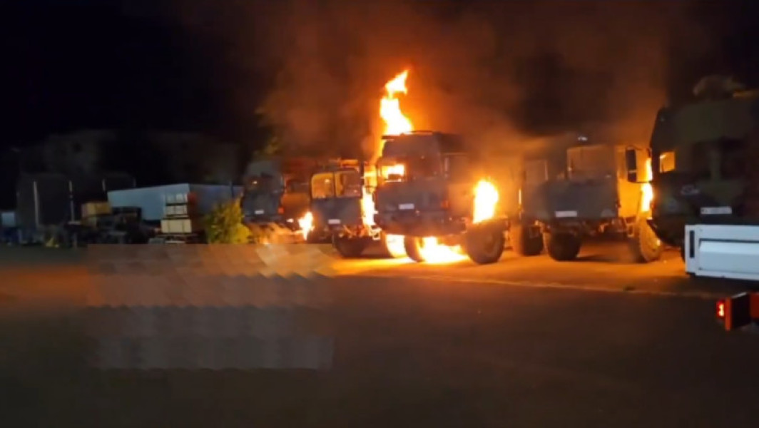 Incendiu asupra camioanelor ale armatei germane la Erfurt, anchetă privind posibil sabotage rusesc