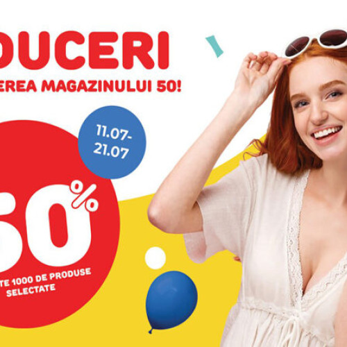 De azi la Aurora Multimarket Buzău: -50% la peste 1000 de produse!
