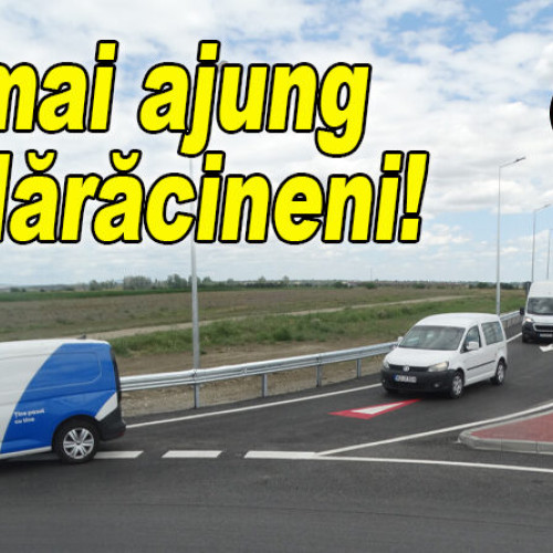 Toate aceste mașini nu mai ajung la pod la Mărăcineni
