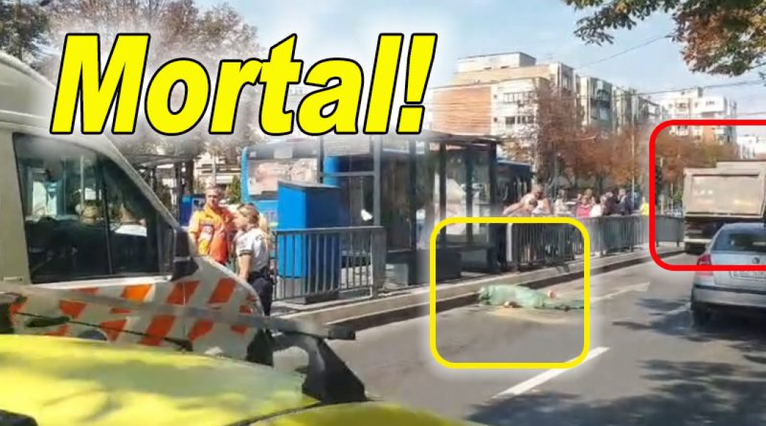 Accident mortal la intersecția Bd. Unirii cu Bd. N. Bălcescu, lângă stația de autobuz