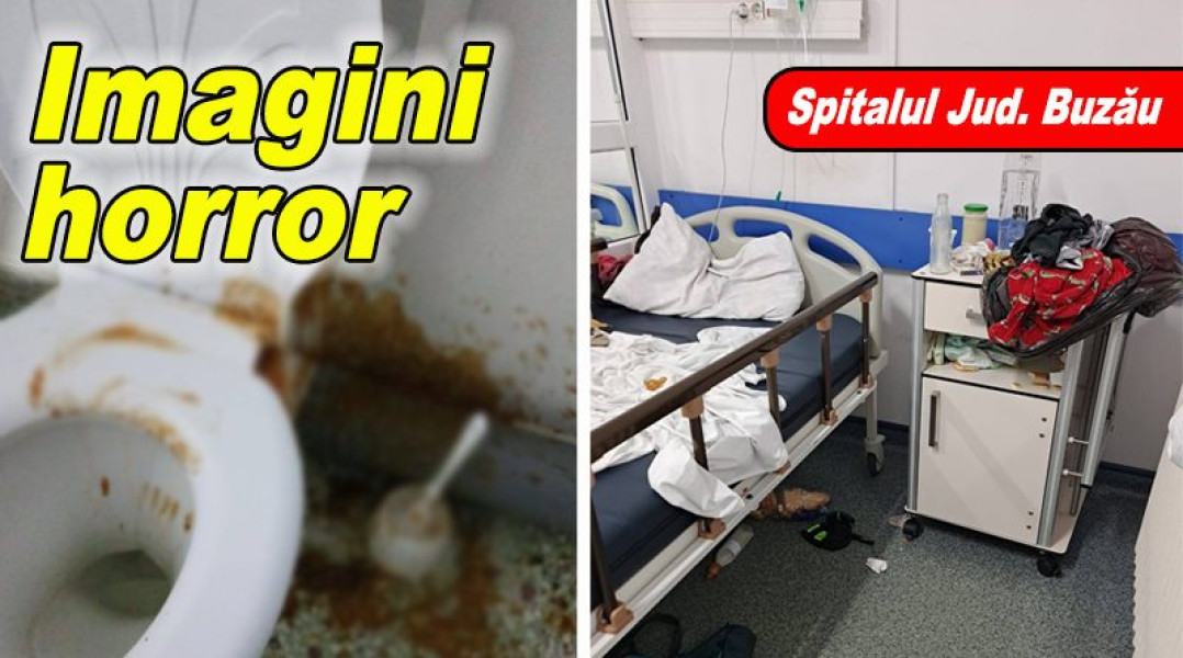 Imagini postate pe grupul Buzau Online surprind dezastrul lăsat de o pacientă din Pediatrie
