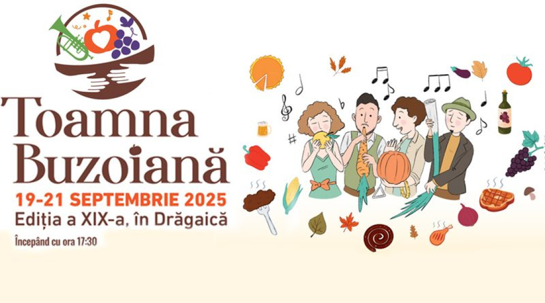 Festivalul Toamna Buzoiană începe vineri cu mâncare tradițională și concerte