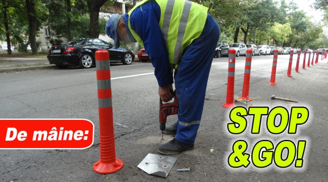 Municipalitatea amenajează culoarul Stop&Go pe strada Spiru Haret pentru fluidizarea traficului