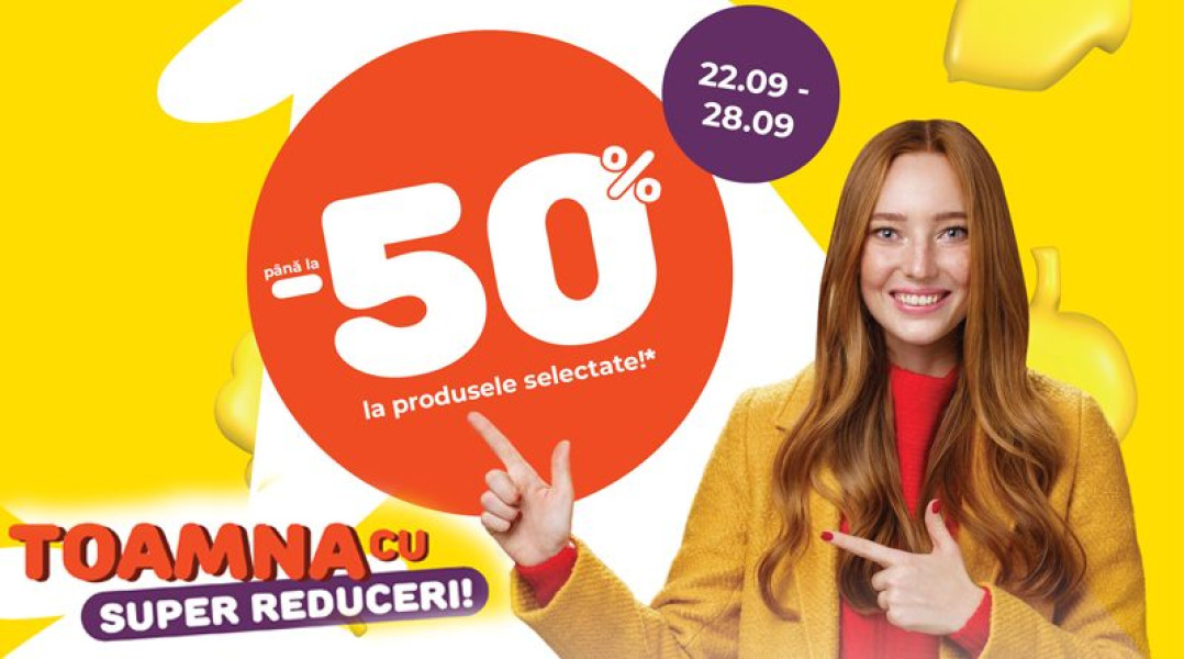 Aurora Multimarket oferă reduceri de până la 50% în perioada 22-28 septembrie
