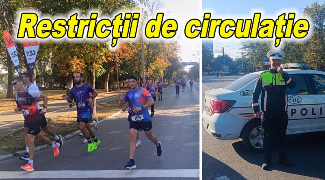 Restrictionări de trafic de Ziua Semimaratonului Buzău 21k în centrul orașului