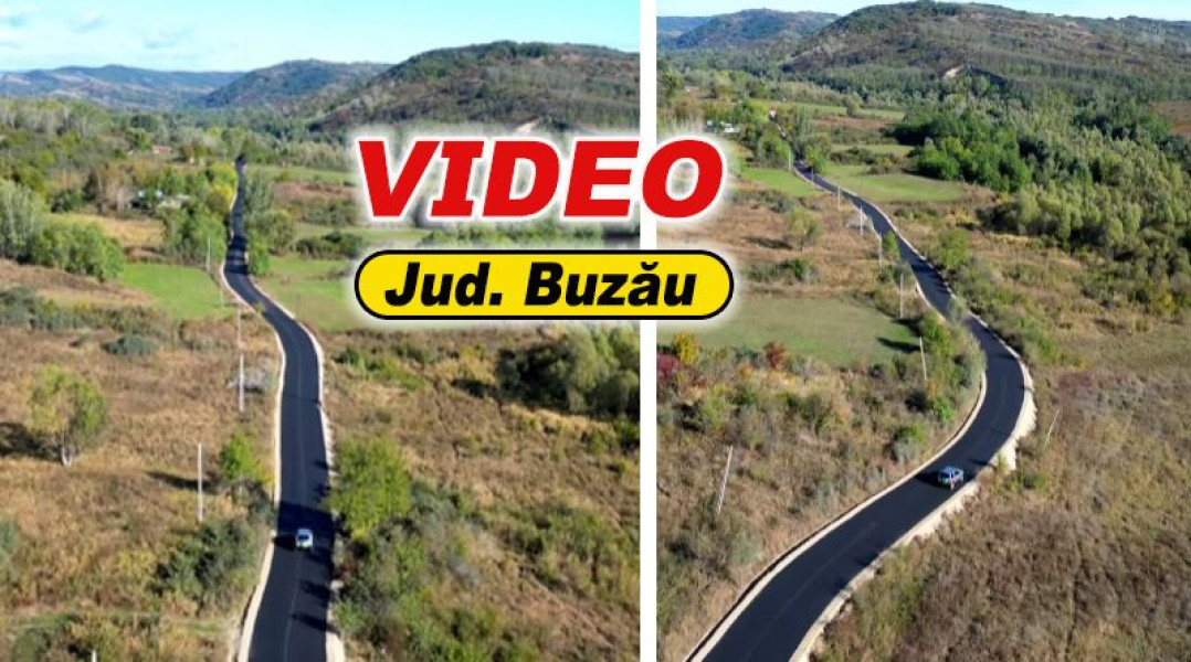 În premieră, asfaltare pe 2,5 km de drum județean în comunele din Buzău