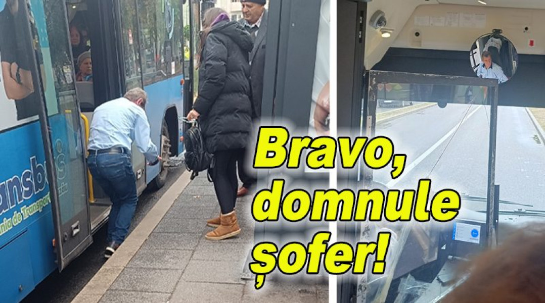 Șoferul unui autobuz din Buzău a salvat un telefon căzut sub vehicul