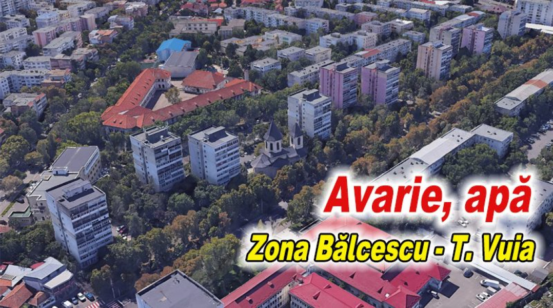 Inundație la intersecția Spiru Haret cu N. Bălcescu, intervenție nocturnă a Companiei de Apă