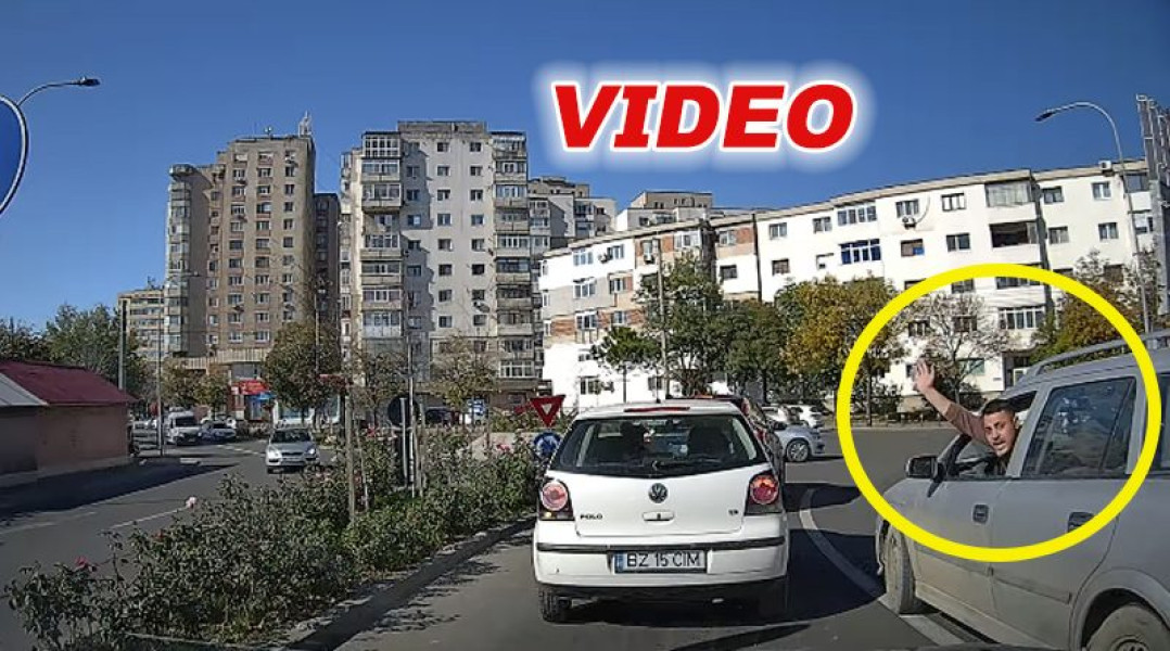 Un șofer buzoian surprins coborând haotic pe podul Drăgăicii