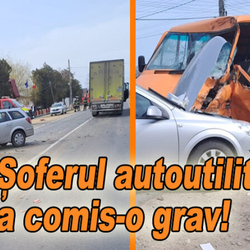 Șoferul în vârstă de 75 de ani în stare gravă, după un accident cu un tir și un autoturism