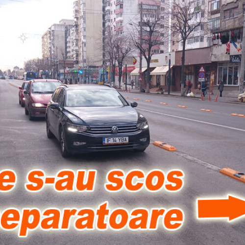 Muncitorii de la Strabag au decis să elimine separatoarele de plastic montate greșit în caz de accident pentru a evita problemele în trafic