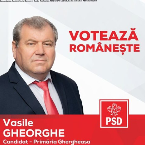 Primarul Vasile Gheorghe, un lider apreciat în Ghergheasa